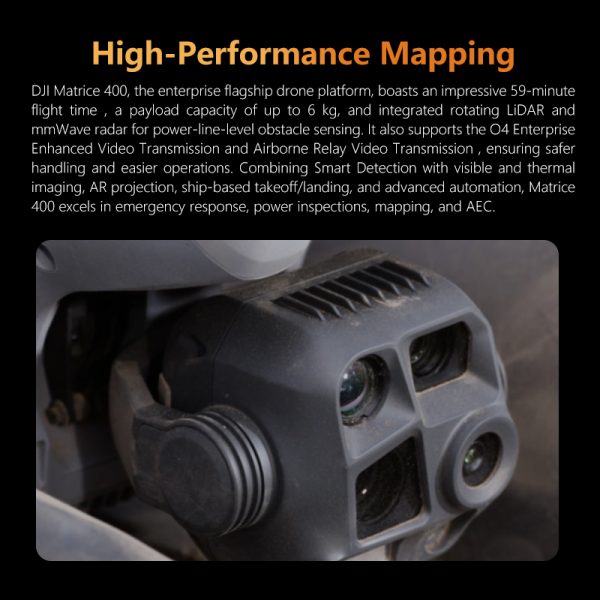 DJI Matrice 400 Surveying Drone Aerial Photography 4K Aircraft Jingwei M400 Medium Flagship Model [Includes 1 Battery, Battery Case, Remote Controller, Flagship Insurance]
