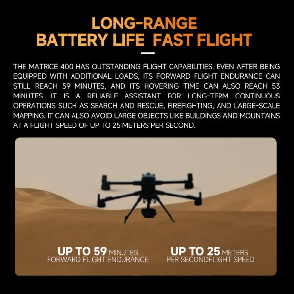 DJI Matrice 400 Surveying Drone Aerial Photography 4K Aircraft Jingwei M400 Medium Flagship Model [Includes 1 Battery, Battery Case, Remote Controller, Flagship Insurance]