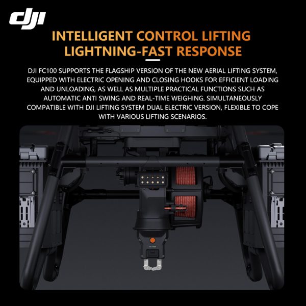 DJI FlyCart 100 Large Transport Drone for Emergency Rescue Payload Transport, Load Capacity 80 kg, Standard Package [Hoisting System, Smart Charger, Battery*2]