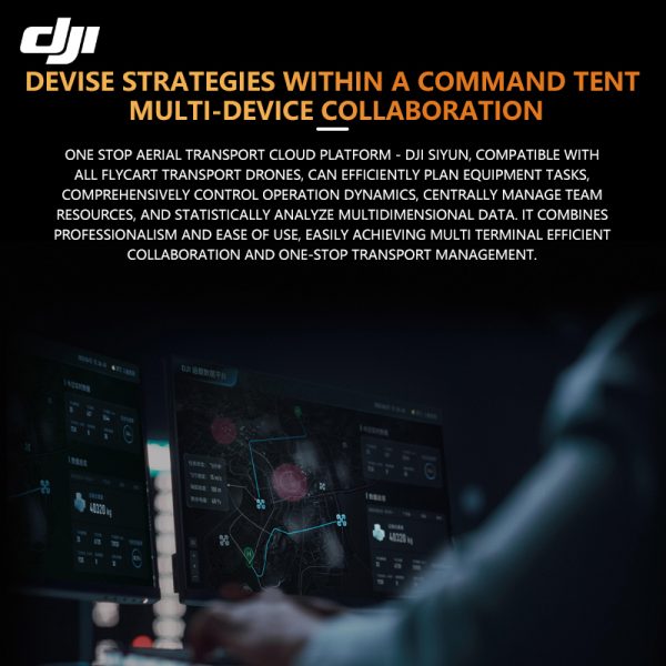 DJI FlyCart 100 Large Transport Drone for Emergency Rescue Payload Transport, Load Capacity 80 kg, Standard Package [Hoisting System, Smart Charger, Battery*2]