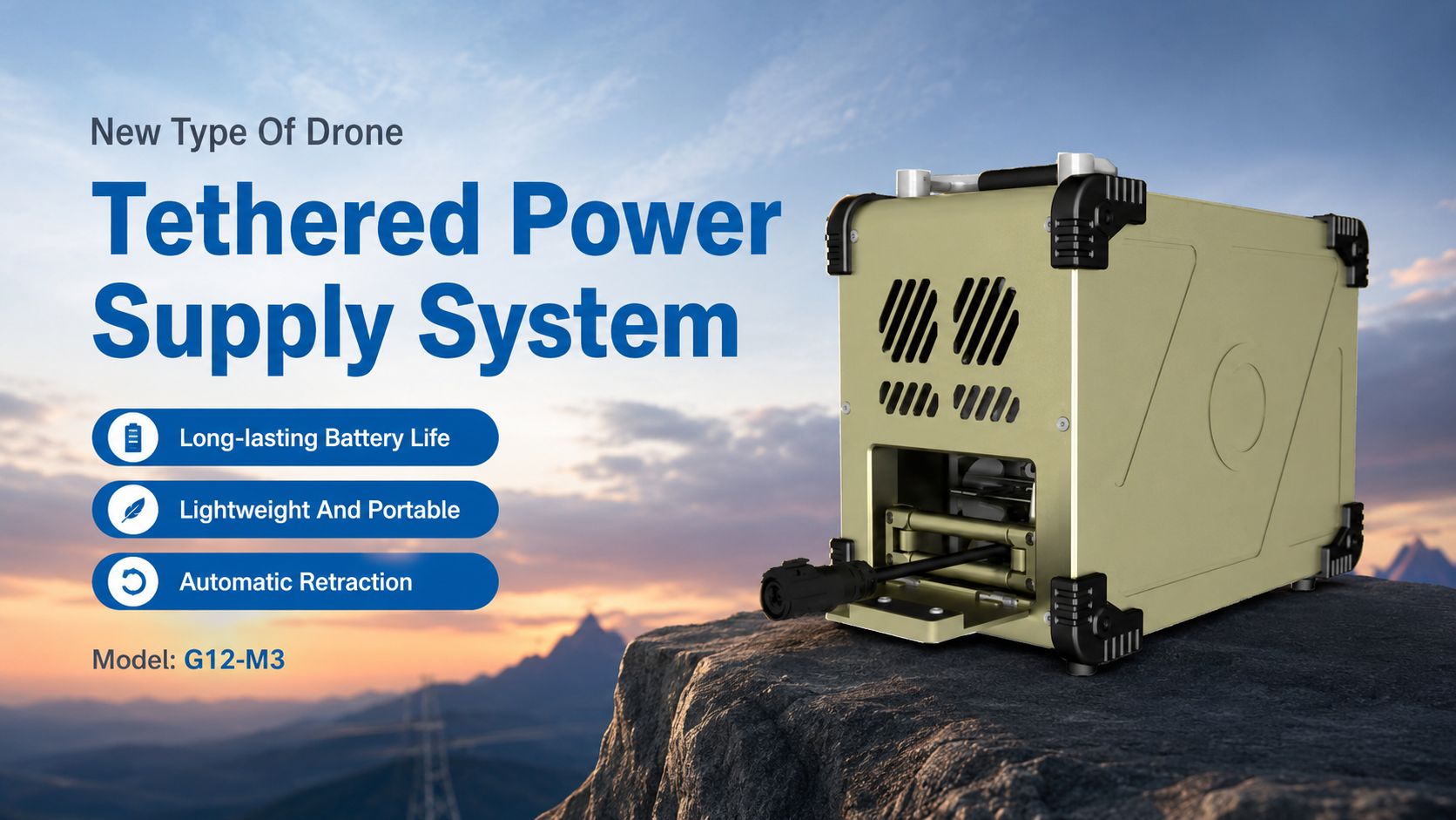 G12 tethered drone power supply product overview