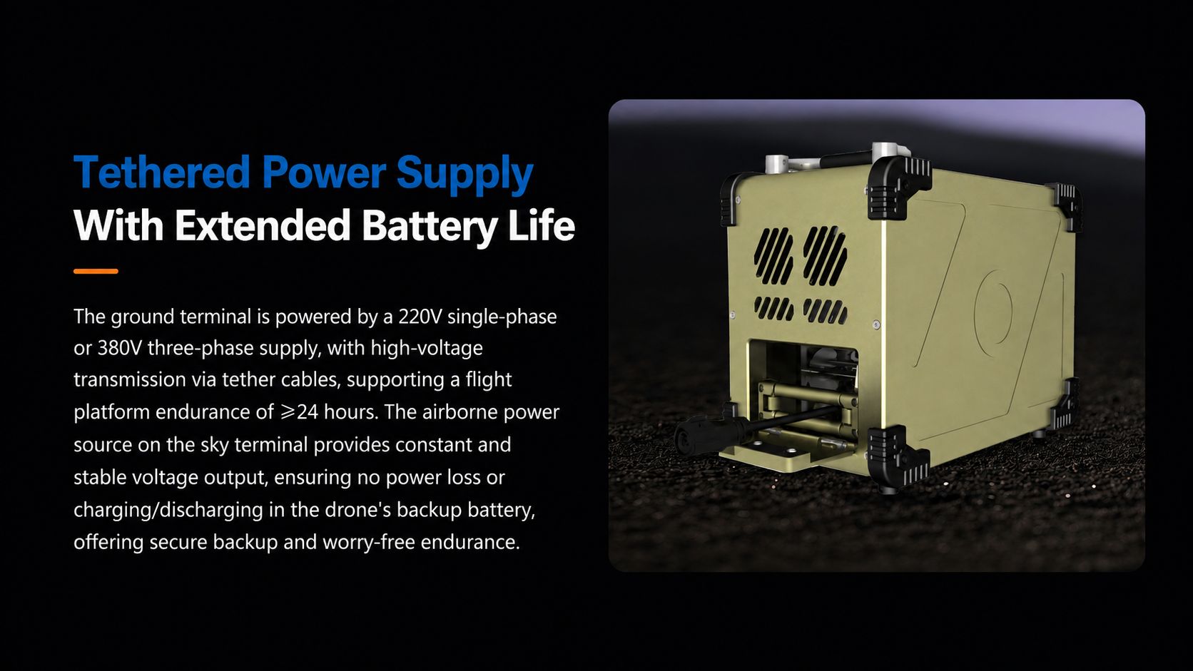 G12-M3 tethered drone power supply for Mavic 3 Pro, Mavic 3E and Mavic 3T