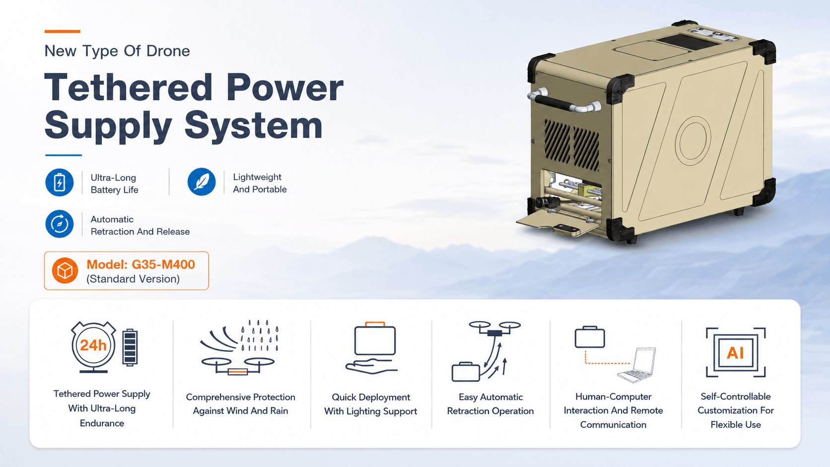 G35 tethered drone power supply product overview